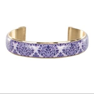 NWT auth Rustic Cuff purple Art Deco bracelet cuff